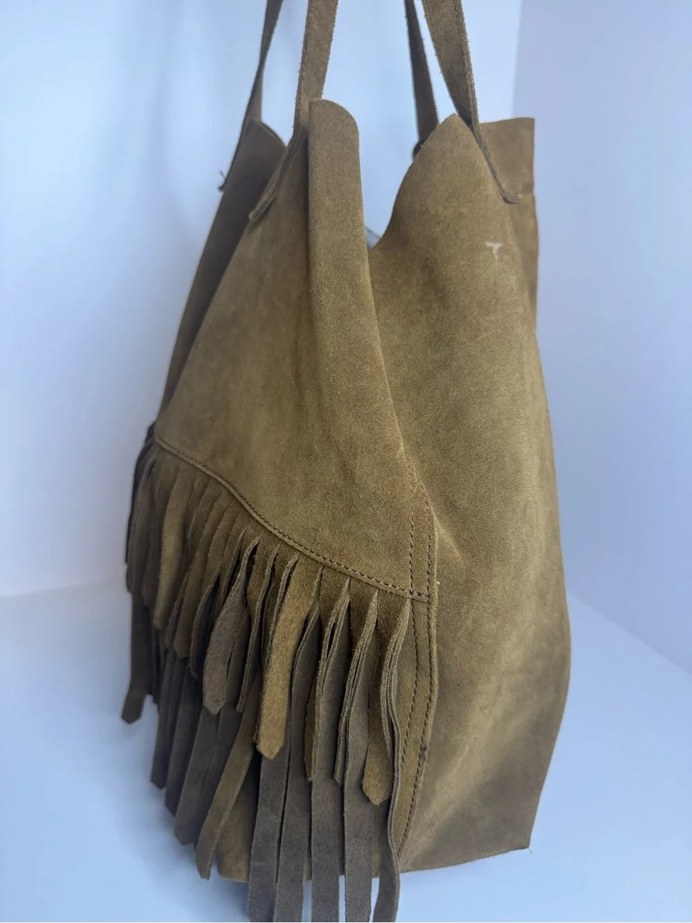 #347 Madewell Transport Suede Fringe Edition Tote Bag